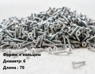 Шуруп с кольцом 6х70